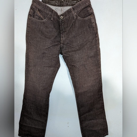 Wrangler's Q-Baby Brown Washed Jeans women's size 11/12 - Picture 2 of 5